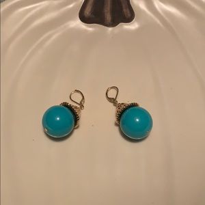 Vintage blue french wire earrings. 💙
